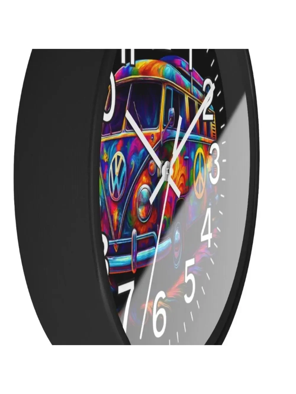 VW Volkswagen Kombie Bus Peace Glow In The Dark Wall Clock New!